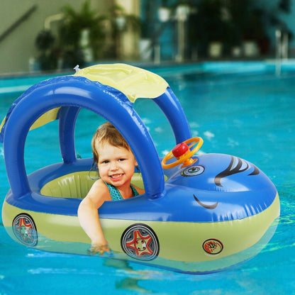 Portable Infant Pool Float With Sun Shade