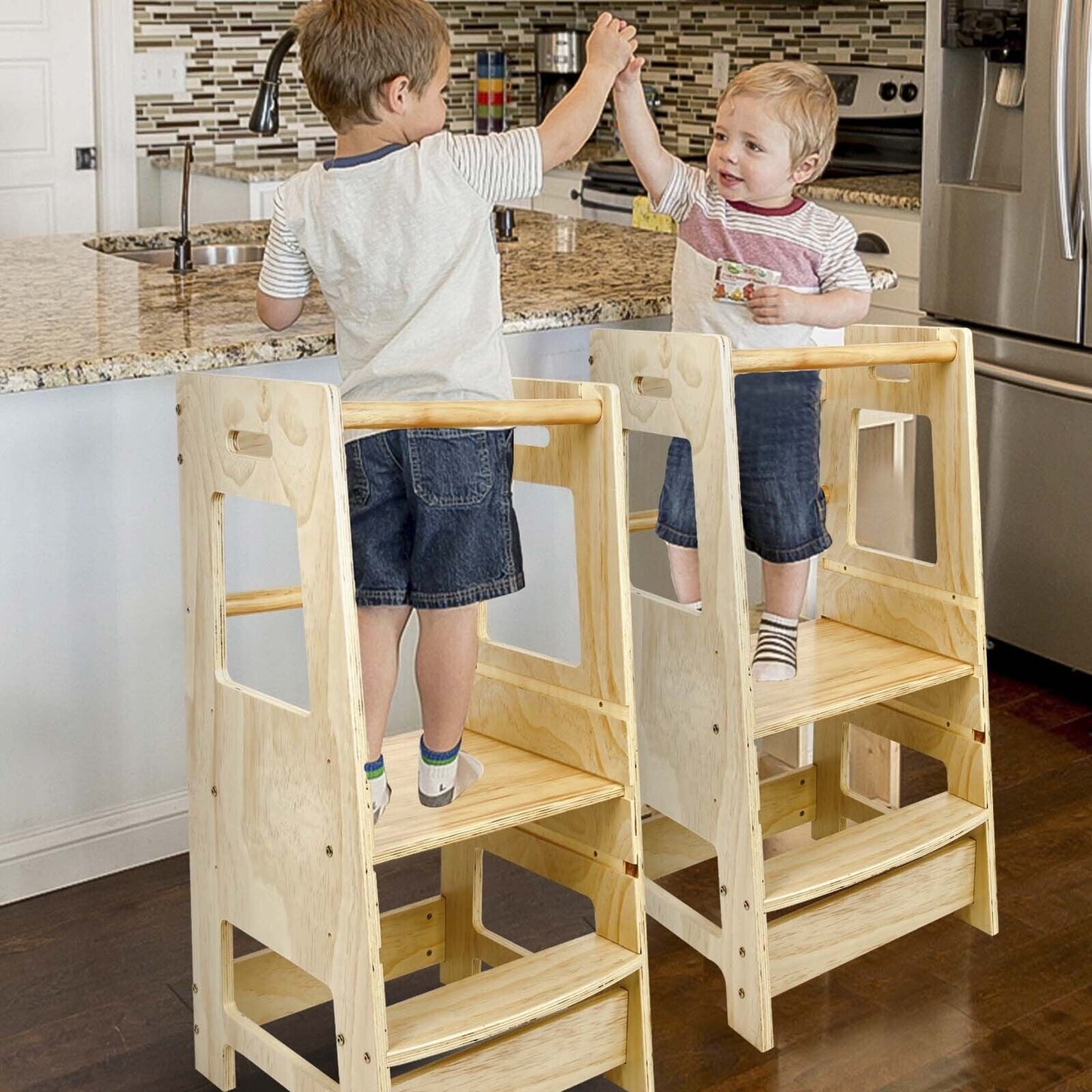 Kids Kitchen Step Stool Helper Tower Ladder