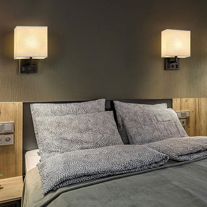 Elegant Bedroom Wall Light Sconce With 2 Free Shades