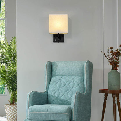 Elegant Bedroom Wall Light Sconce With 2 Free Shades