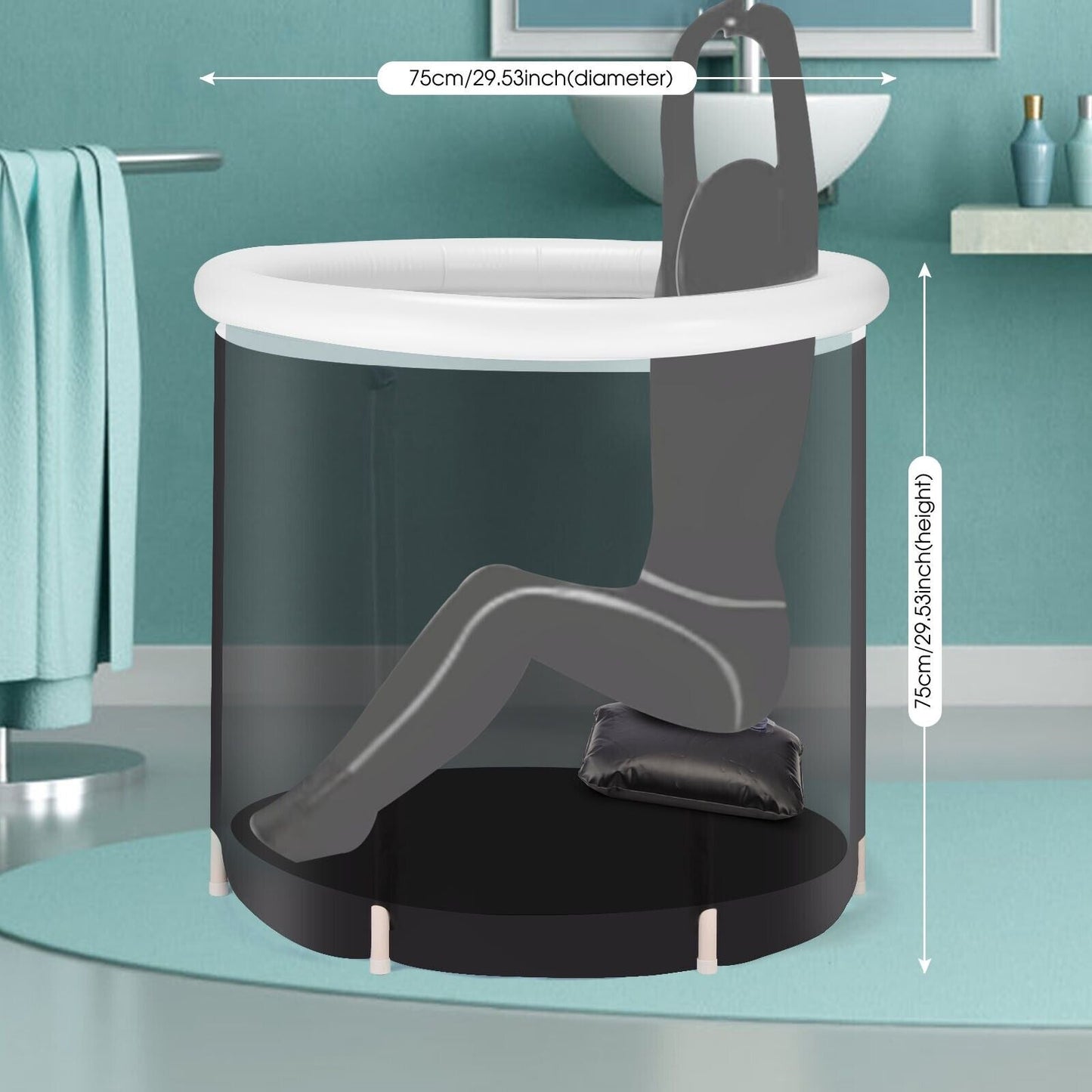 Compact Collapsible Ice Bath Tub for Athletic Recovery