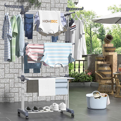 Compact Portable Steel Folding Clothes Drying Rack