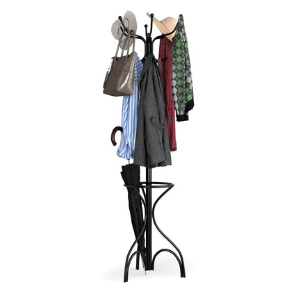 Classic Standing Hall Tree Coat Rack