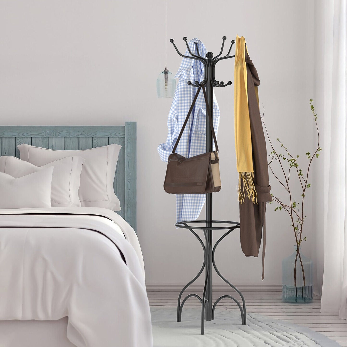 Classic Standing Hall Tree Coat Rack