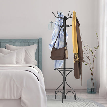 Classic Standing Hall Tree Coat Rack