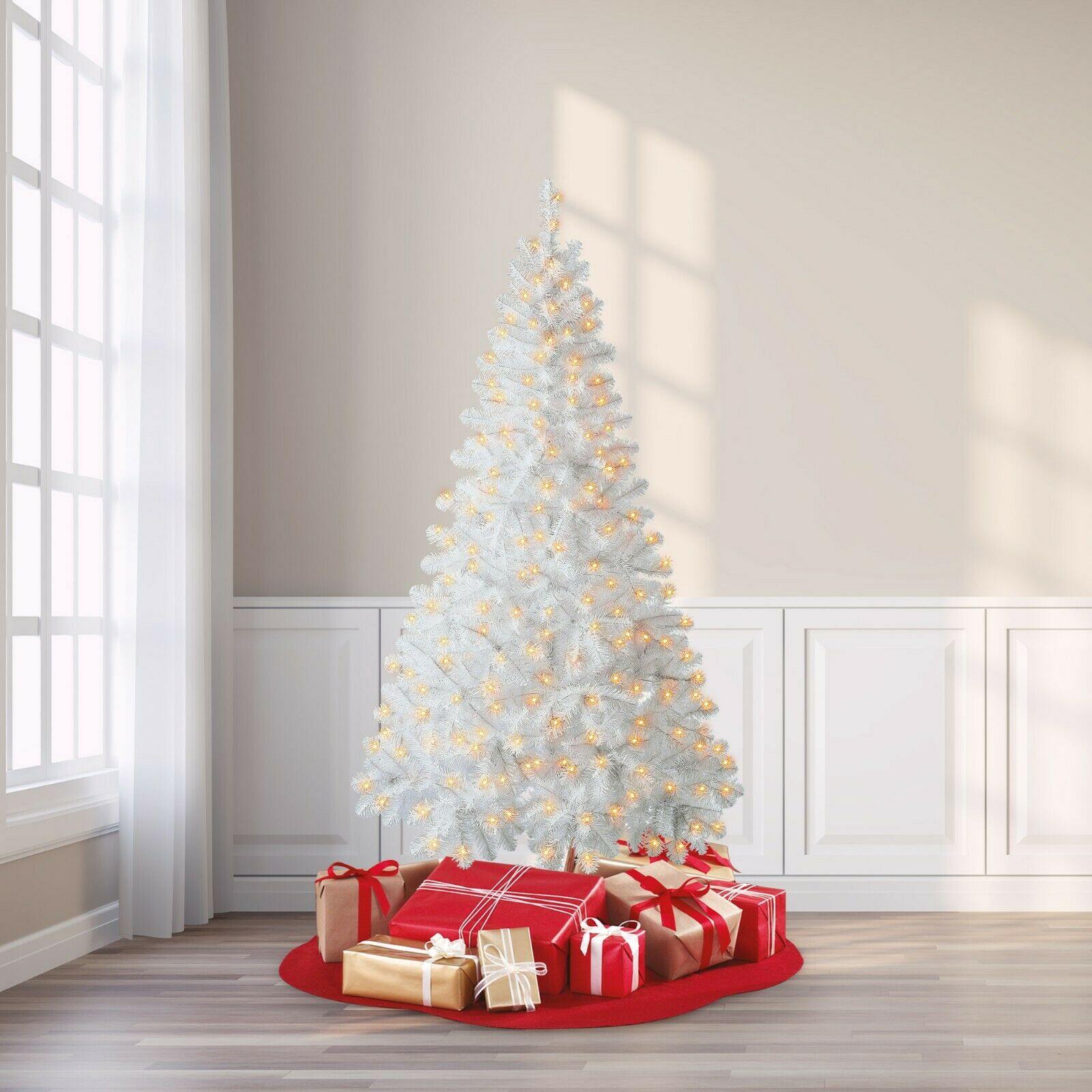 Christmas Tree 6.5 ft With 300 Pre-Strung Mini Lights, Stand Included - Until Times Up