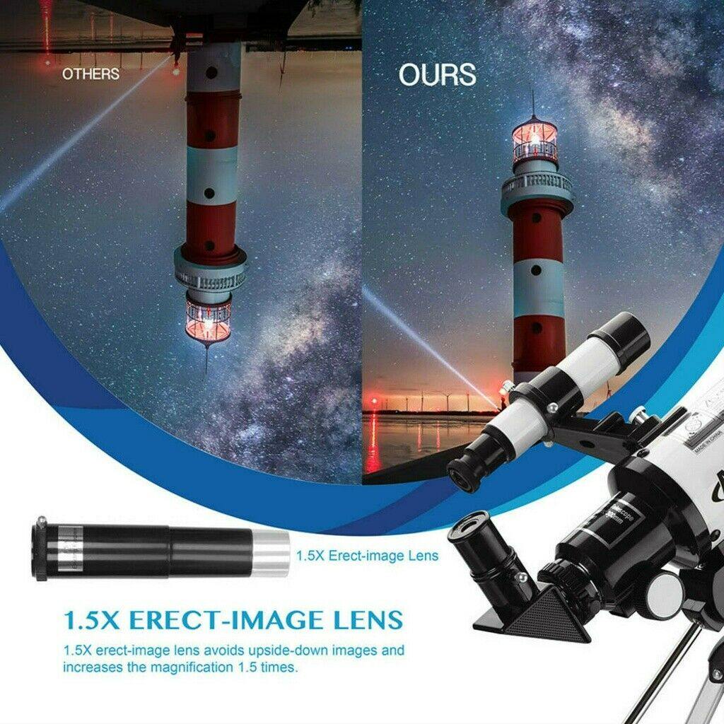 Professional Astronomical 150x Magnification Refracting Telescope 300/70mm With Tripod Phone Adapter - Until Times Up