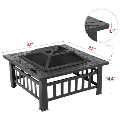 Large Backyard Patio Fire Pit Table