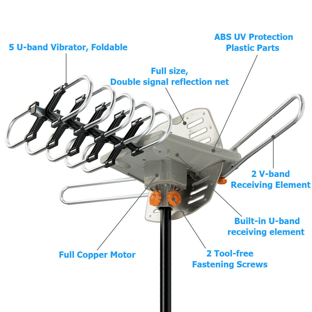 Long Range HDTV Antenna for Outdoor Use 4K UHF/VHF