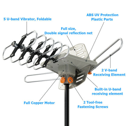 Long Range HDTV Antenna for Outdoor Use 4K UHF/VHF