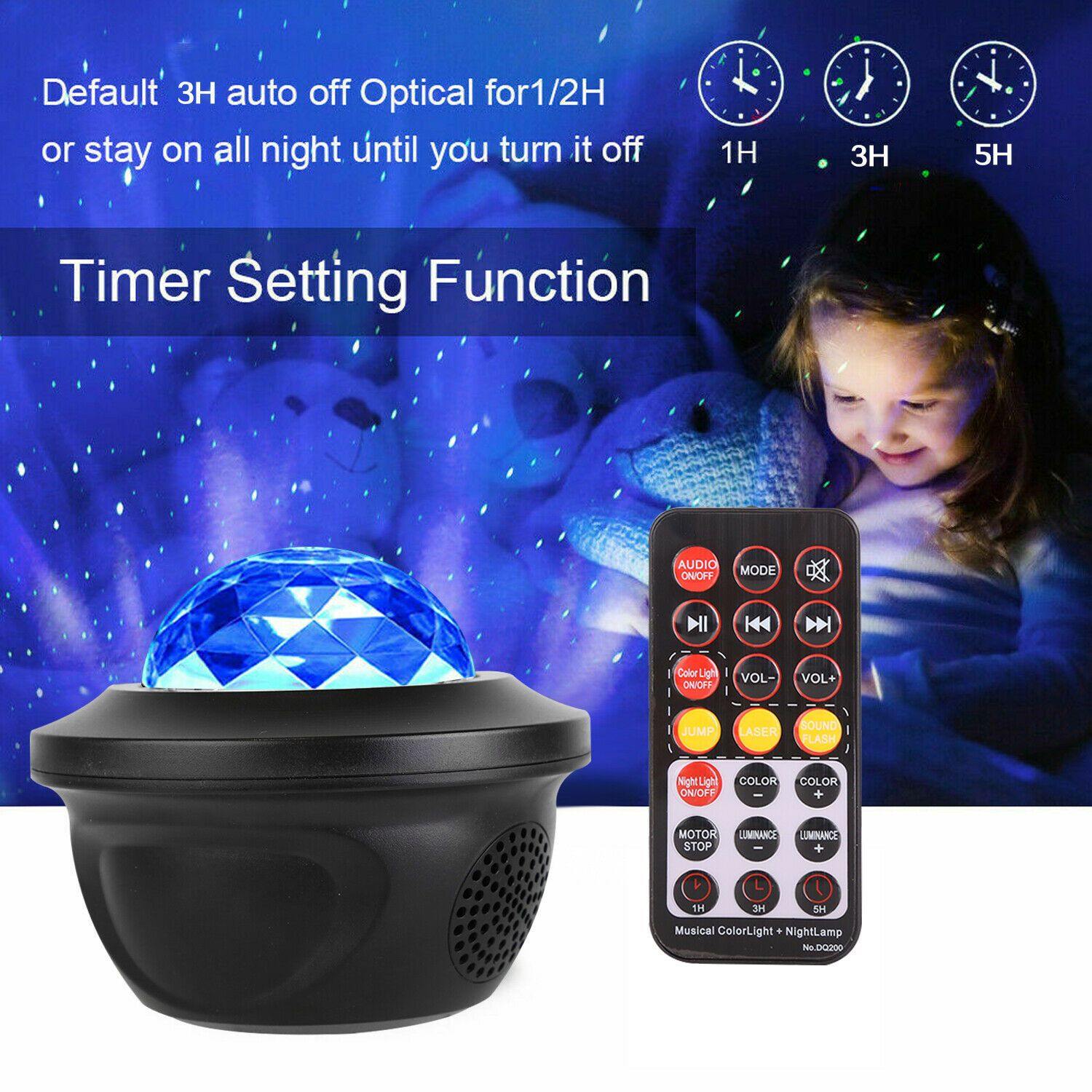 LED Starry Night Sky Galaxy Projector Light 3D Ocean Star Lamp Party Decor Lamp - Until Times Up