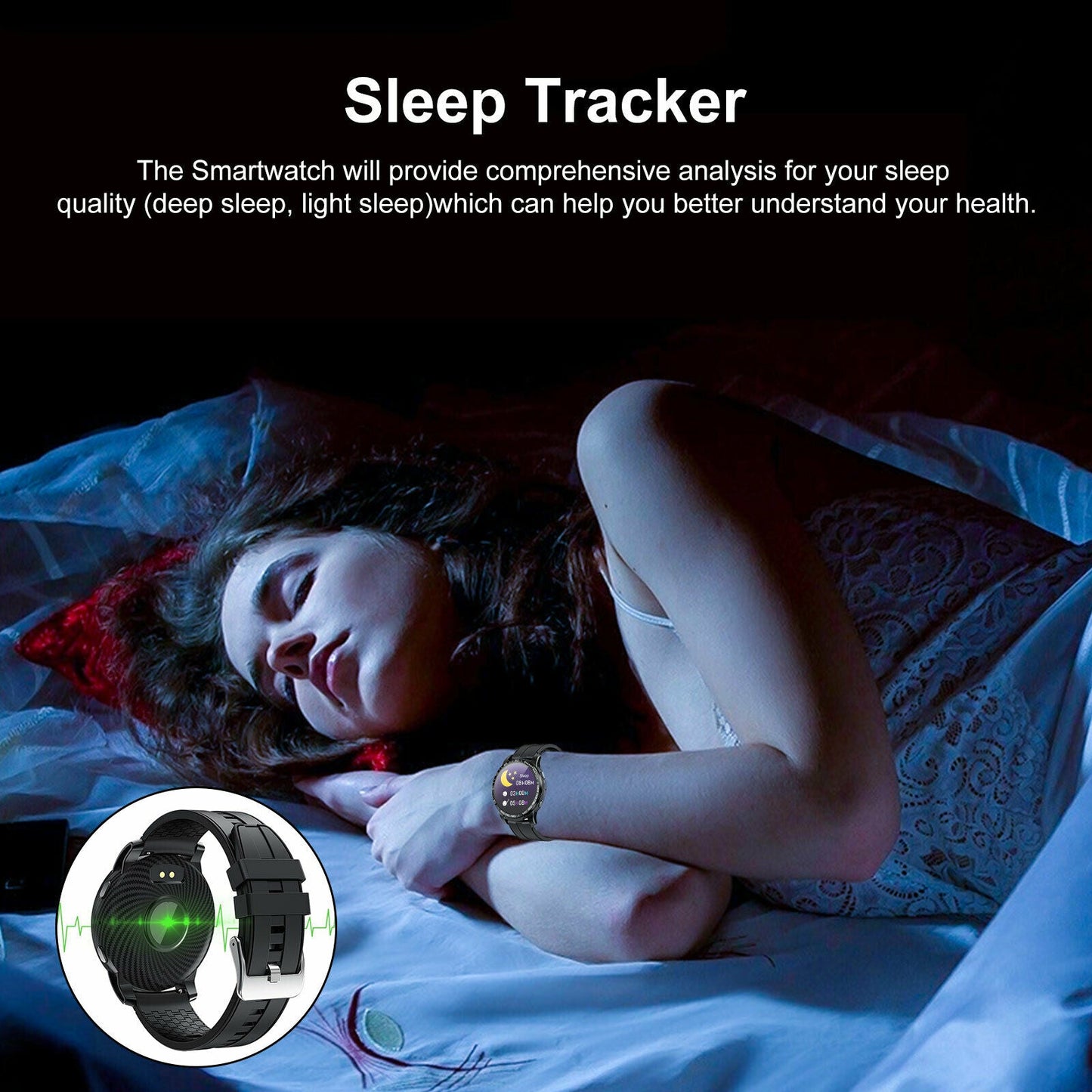 Water Resistant Fitness Tracker Watch with Heart Rate Monitor