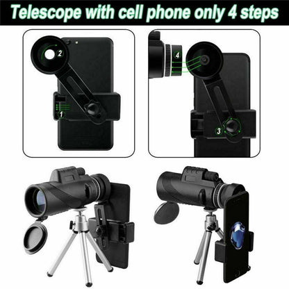 Compact High Power Monocular Scope 16X52