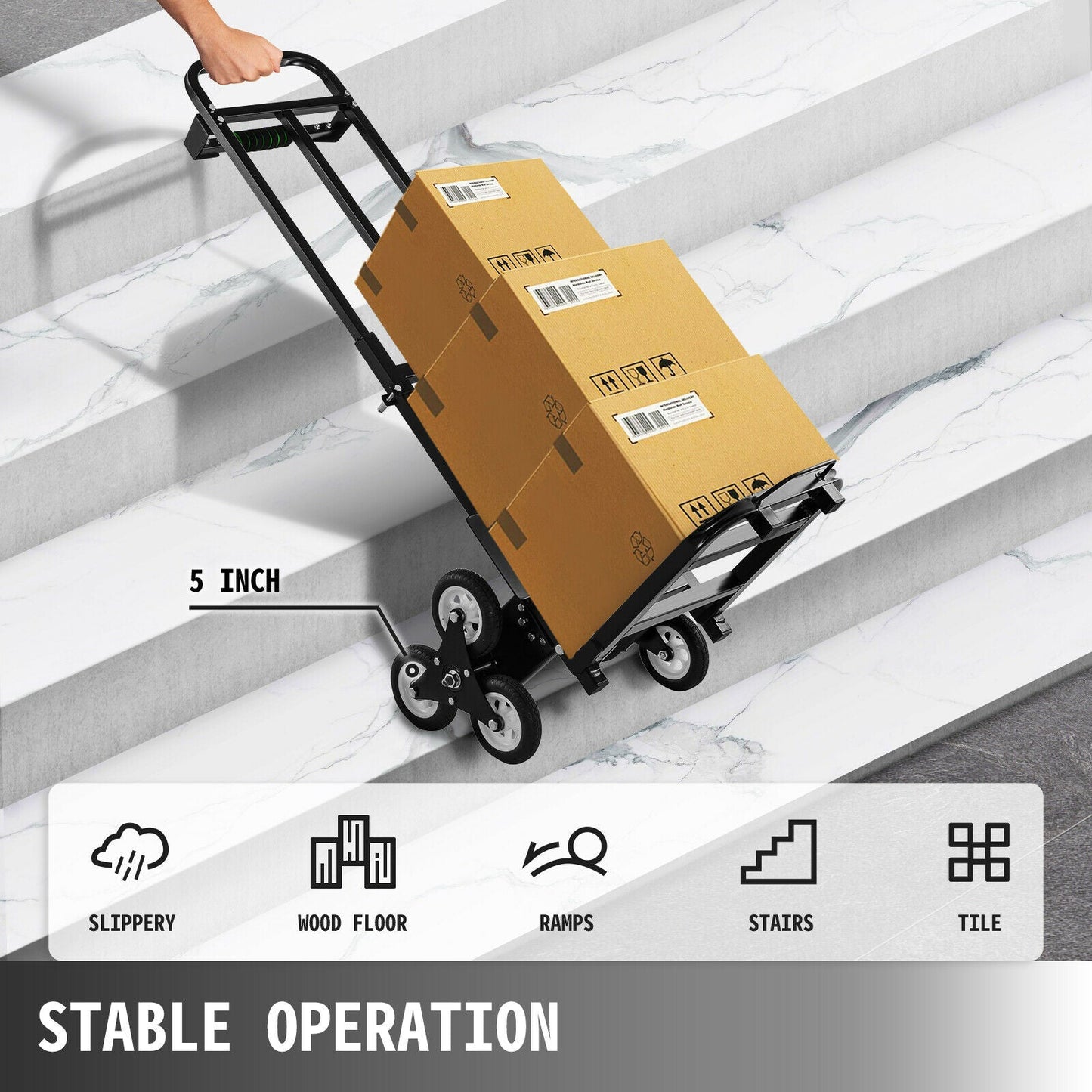 Heavy Duty Folding Cart Dolly 460lbs Capacity