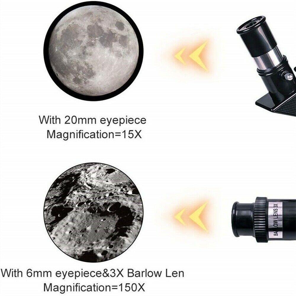 Professional Astronomical 150x Magnification Refracting Telescope 300/70mm With Tripod Phone Adapter - Until Times Up