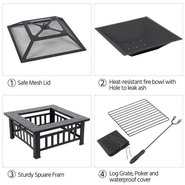 Large Backyard Patio Fire Pit Table