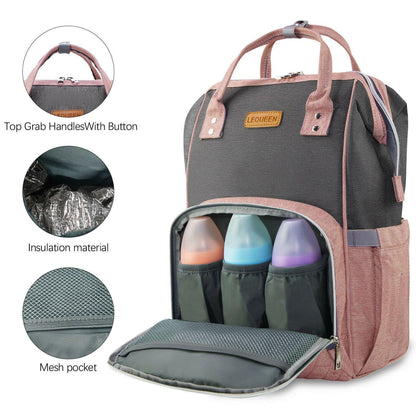 Practical Baby Changing Bag With Bottle Pouch - Halri