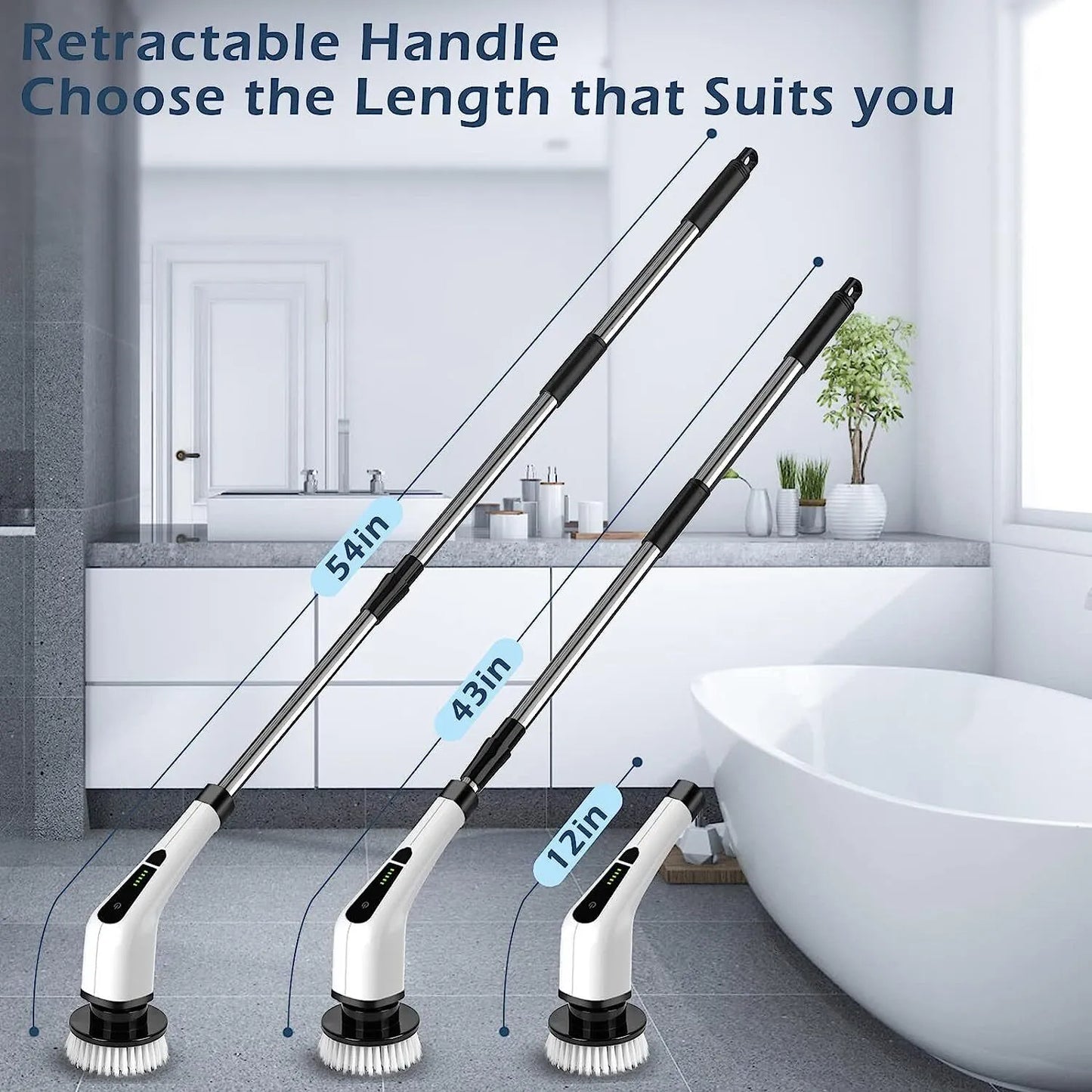 Rechargeable Spin Cleaning Brush with 7 Interchangeable Heads