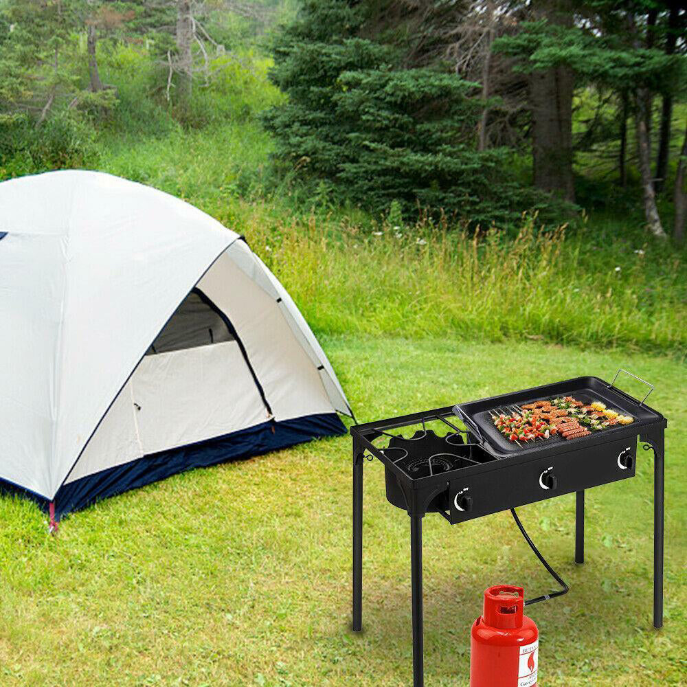 Compact Gas Camping Stove Portable Outdoor Cooker Grill - Halri