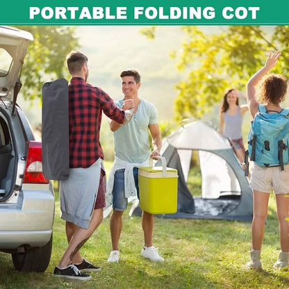 Portable Collapsible Camp Bed with Soft Mattress
