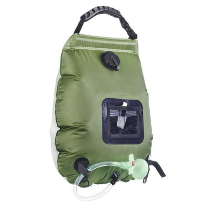 Compact Solar Heated Shower Bag for Camping