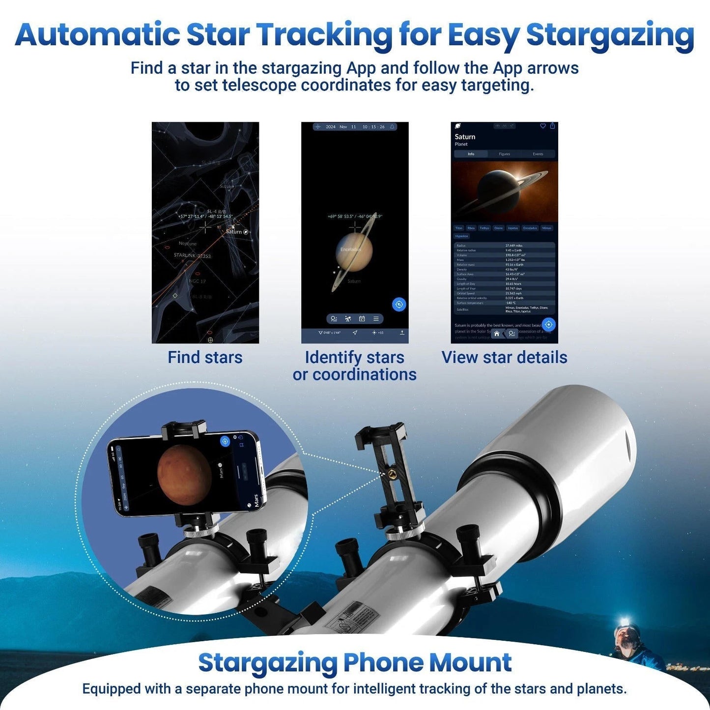 High Power 210x Telescope for Adults and Beginners