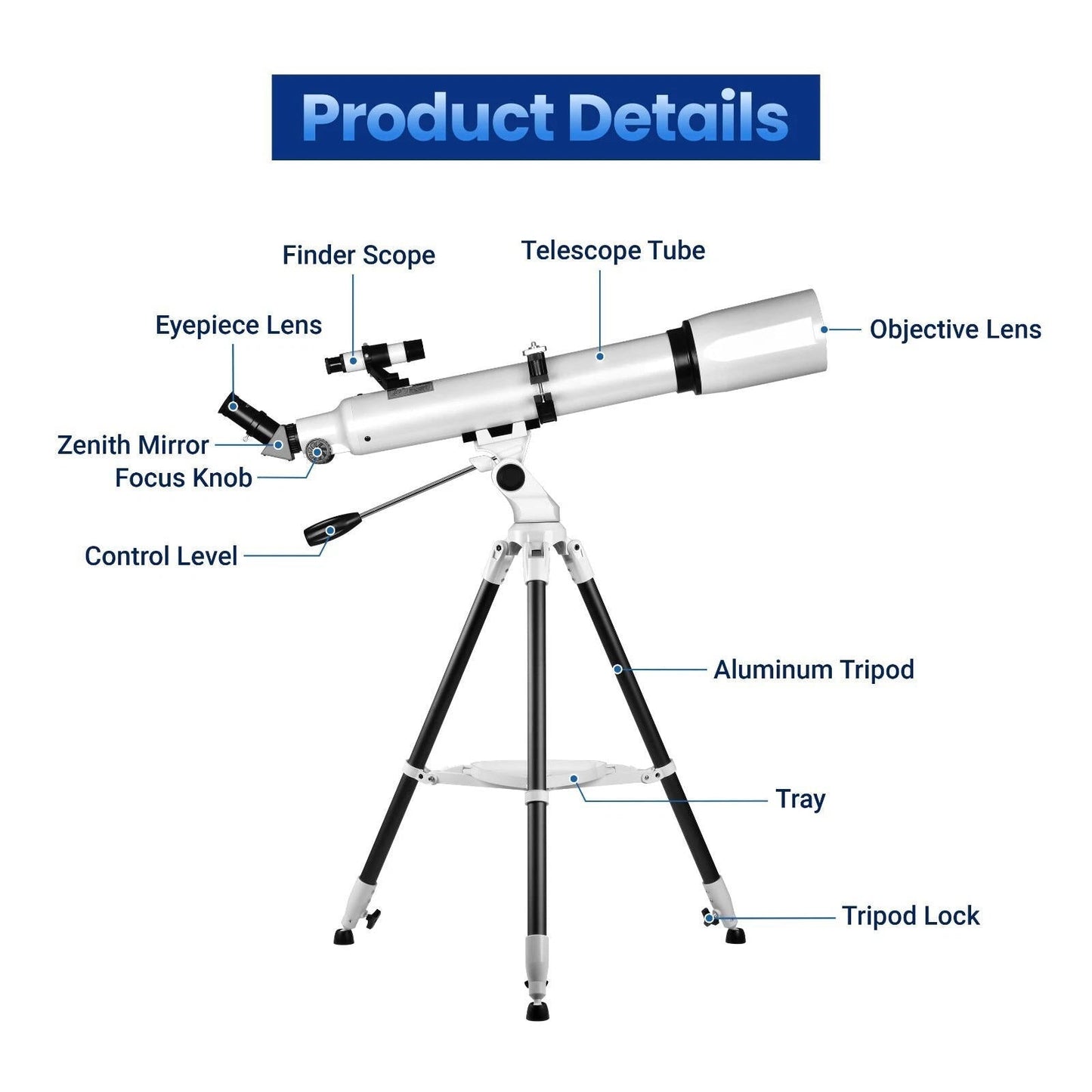 High Power 210x Telescope for Adults and Beginners