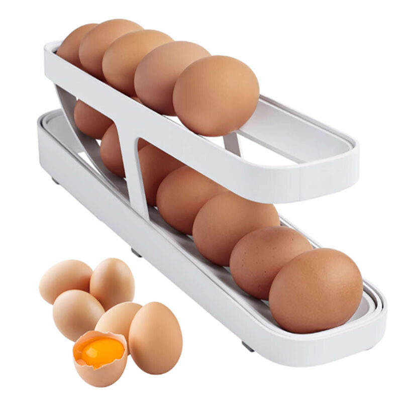 Double Layer Fridge Storage Egg Tray Organizer Rack - Halri