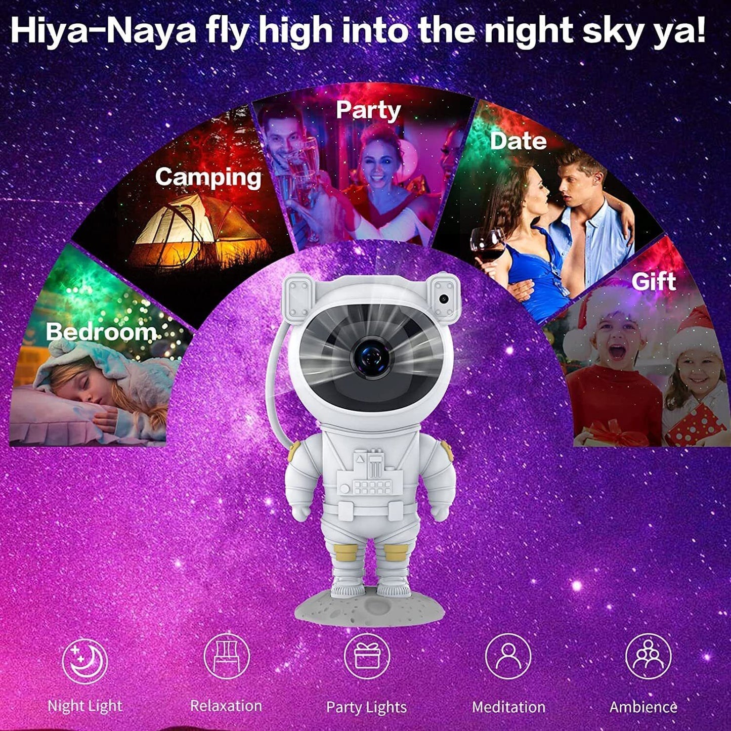Colorful Space Projector Night Lamp