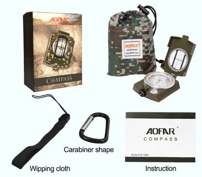 Tactical Waterproof Compass for Hiking and Outdoor Use