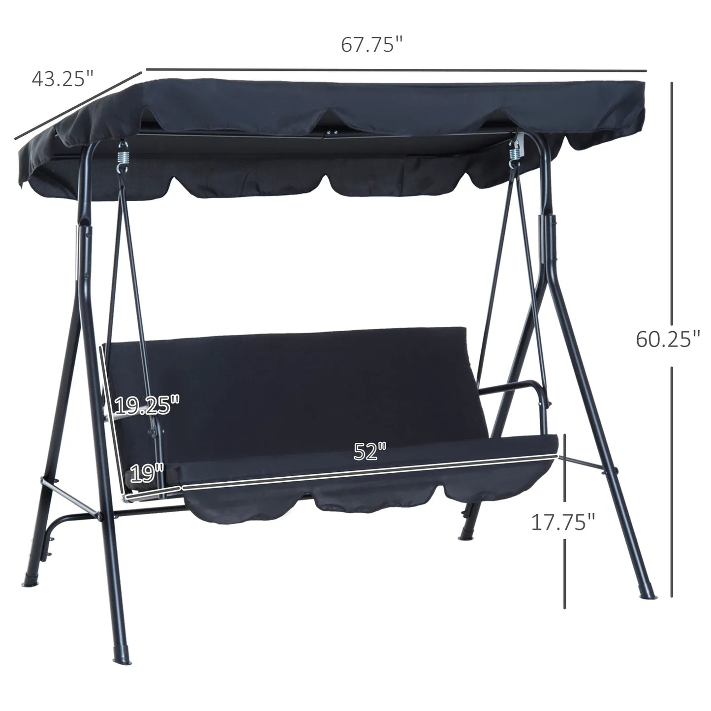 Comfortable Patio Swing With Frame