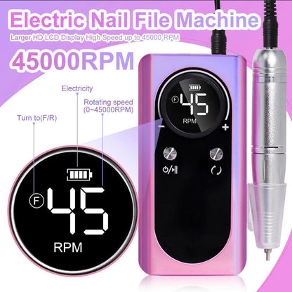 Compact Rechargeable Nail Drill Kit