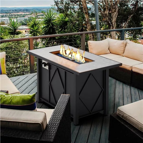 Outdoor Gas Fire Pit Patio Table