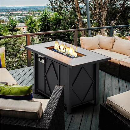 Outdoor Gas Fire Pit Patio Table
