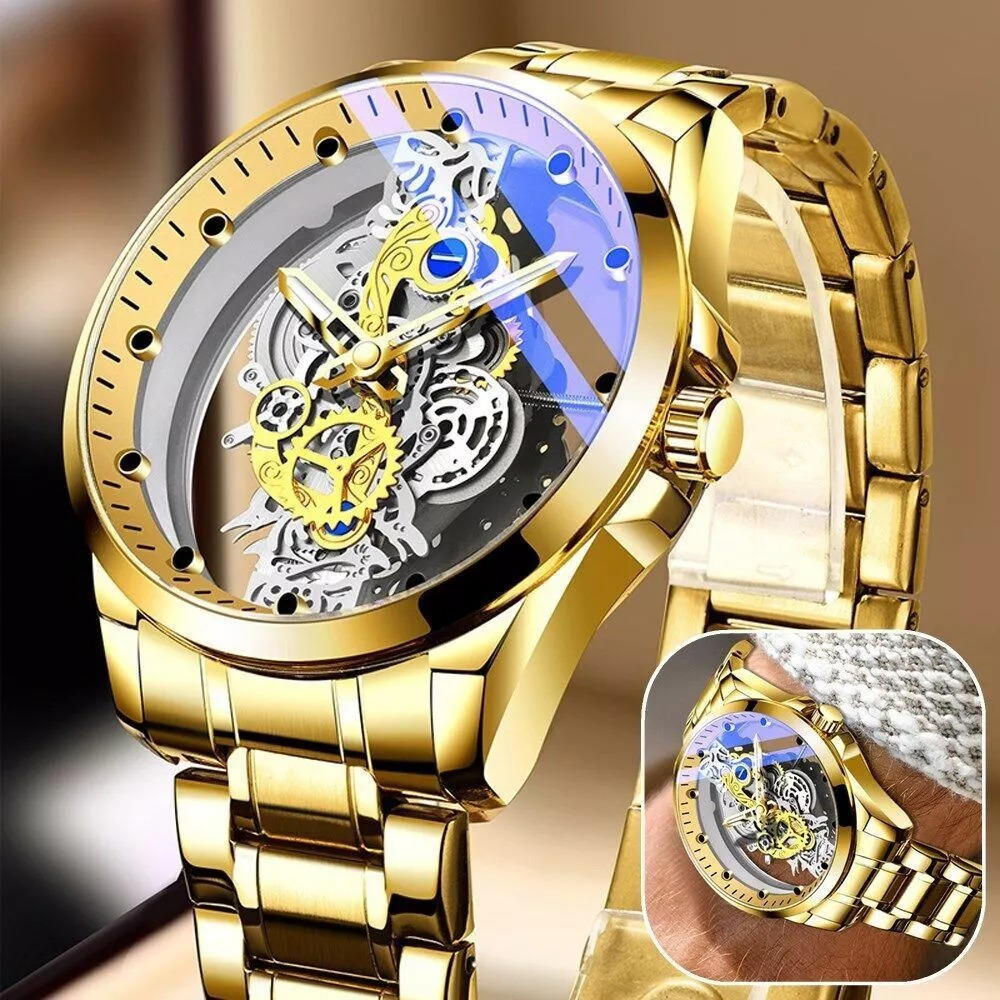 Trendy Men's Quartz Stainless Steel Automatic Watch - Halri