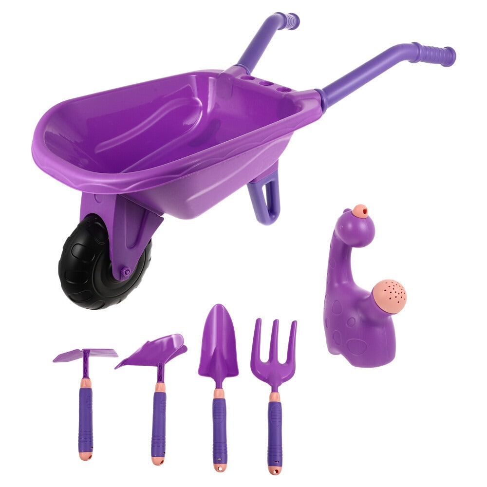 Kids Garden Tool Kit with Wheelbarrow and Watering Can