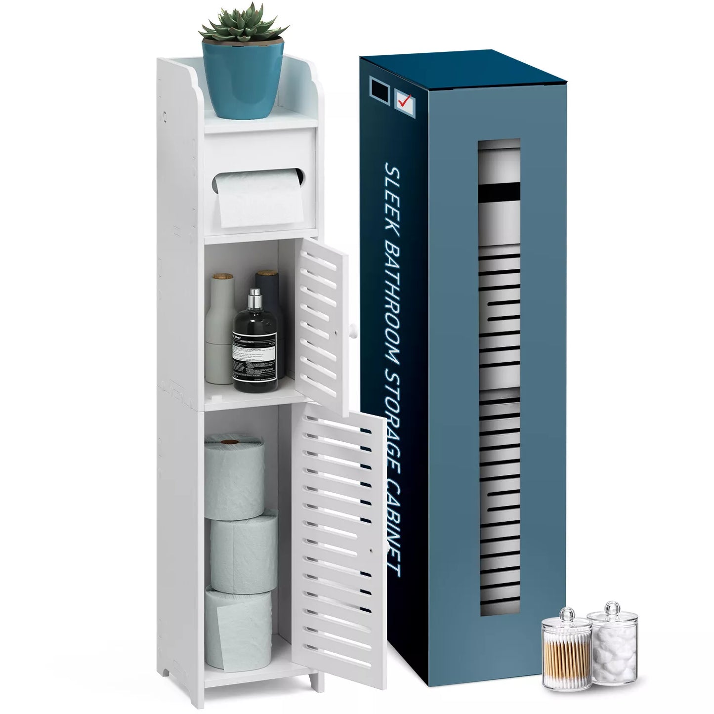 Freestanding Bathroom Toilet Paper Storage Holder