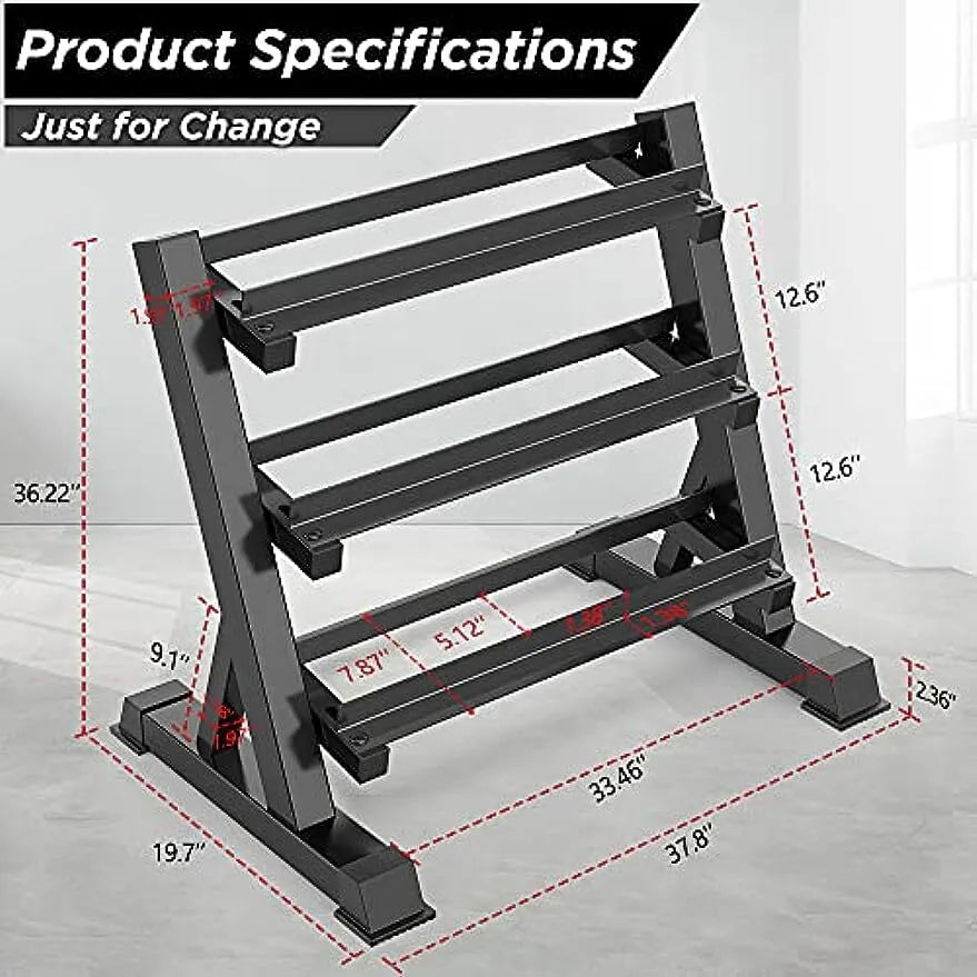 Space Saving 3-Level Dumbbell Holder
