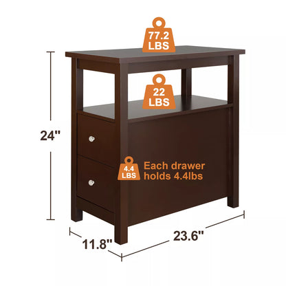 Space Saving Bedside Table with Storage