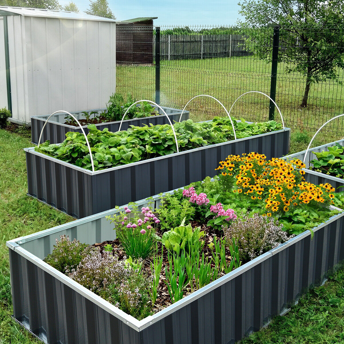 Easy Assembly Cedar Garden Planter Box - Halri
