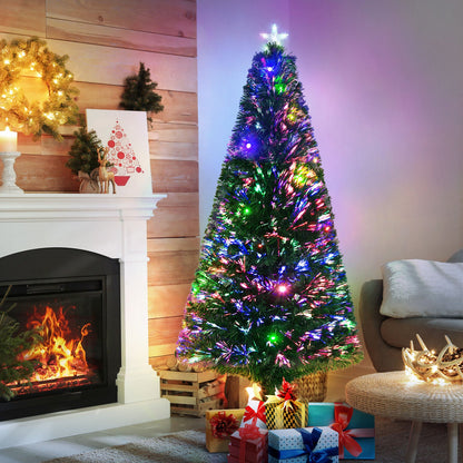 Tall Pre Lit Christmas Tree with Bright LED Lights