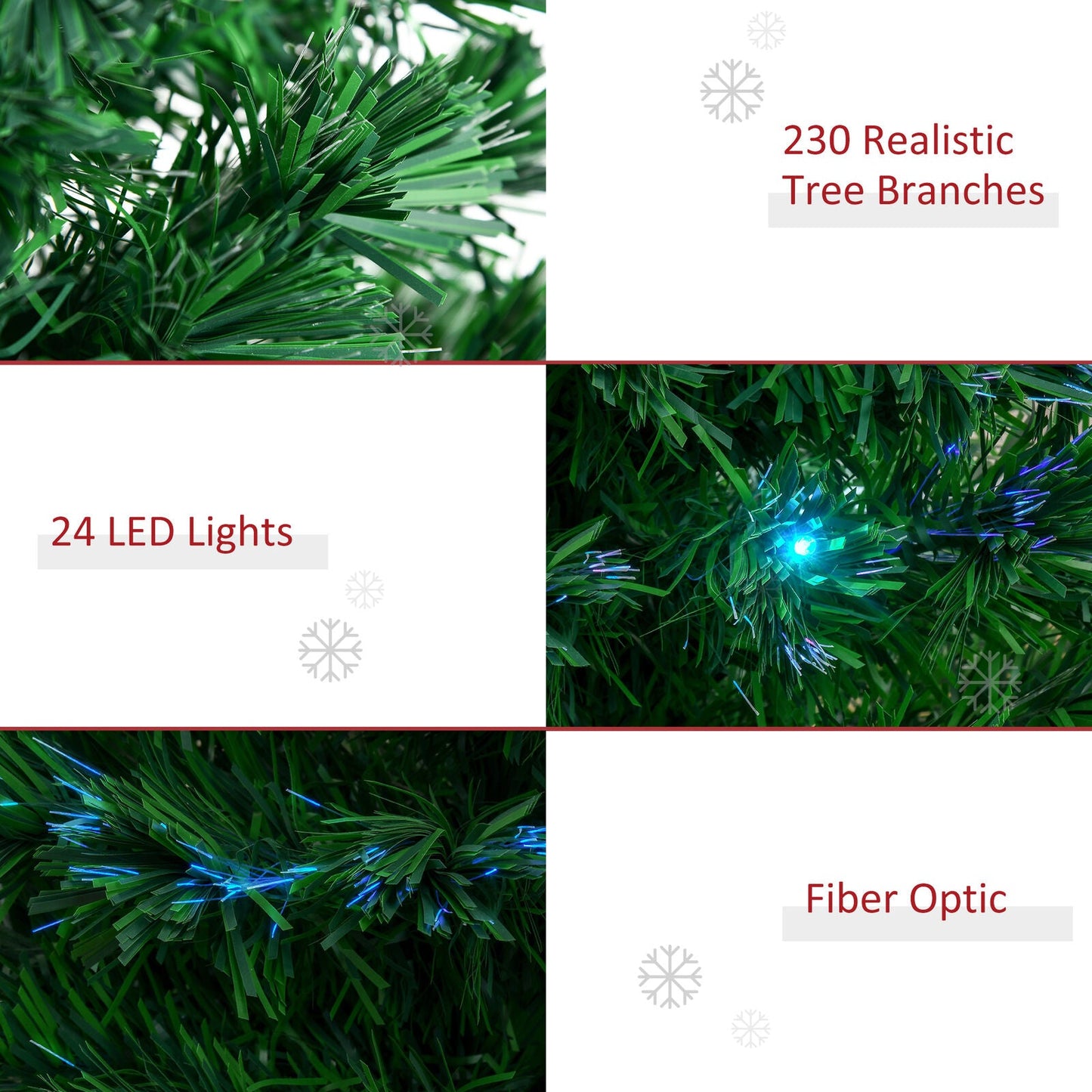 Tall Pre Lit Christmas Tree with Bright LED Lights
