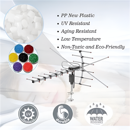 Long Range Outdoor HDTV Antenna with 360 Motor