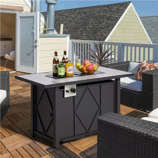 Outdoor Gas Fire Pit Patio Table - Halri