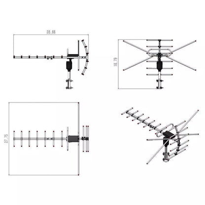 Long Range Digital Outdoor TV Antenna for Free Channels