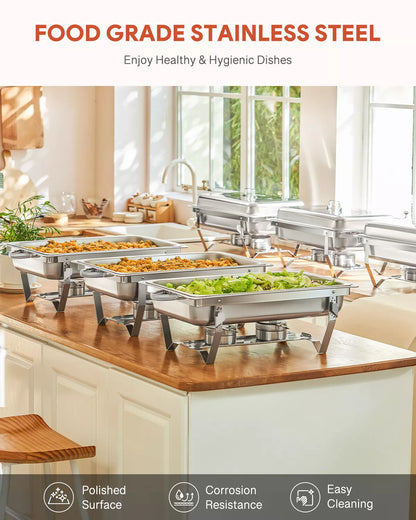 Large 6 Piece Chafing Dish Set