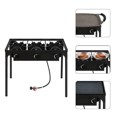 Compact Gas Camping Stove Portable Outdoor Cooker Grill