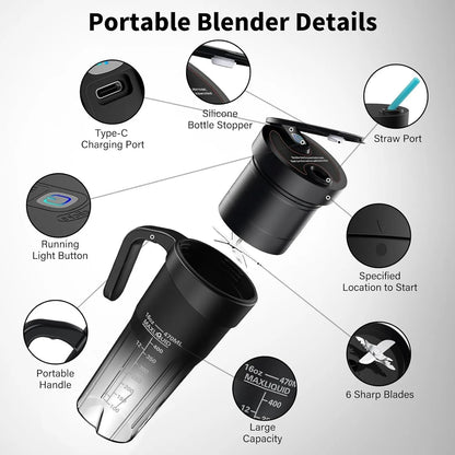 Compact Personal Blender For Smoothies