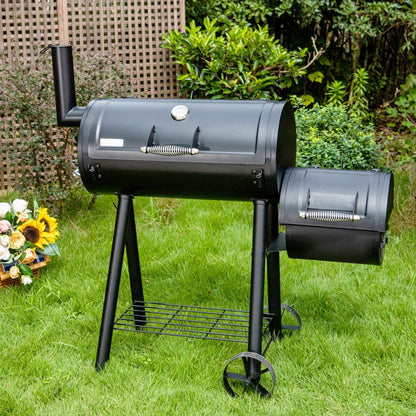 Outdoor BBQ Grill Smoker Combo Set