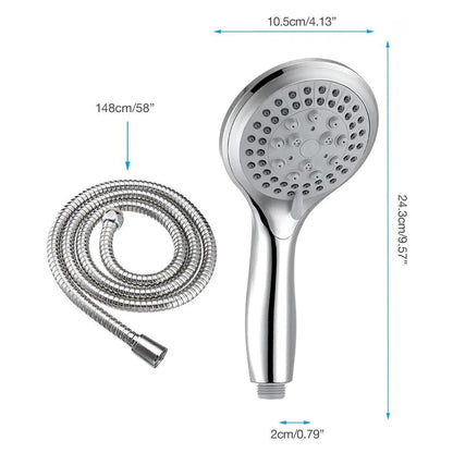 Powerful Shower Head with Long 5ft Hose
